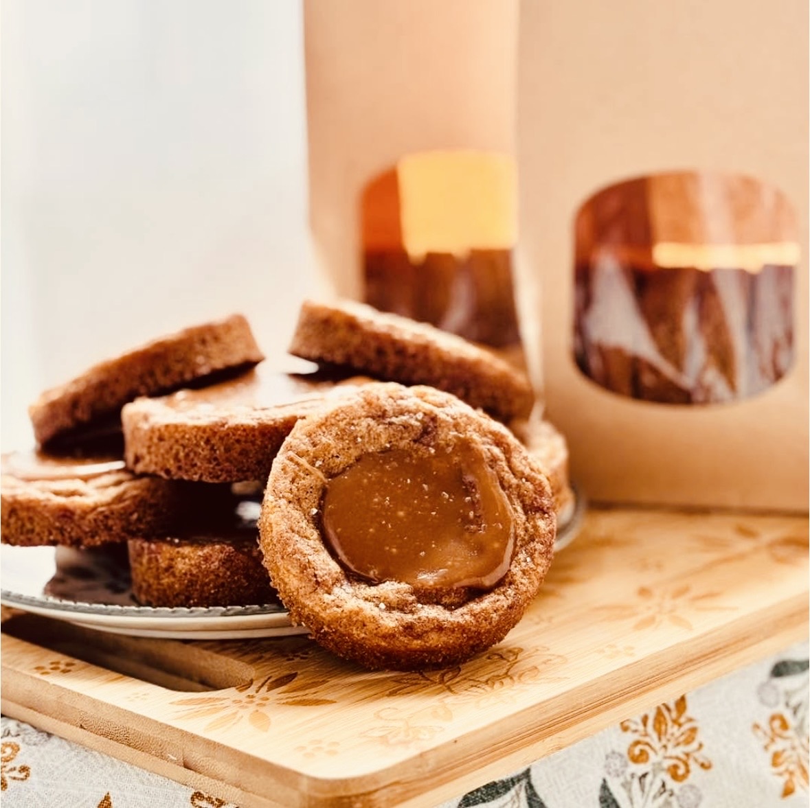 Brown Butter Sourdough Salted Caramel Cookies